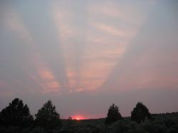 Sunset during the Osha Fire 6/2/11